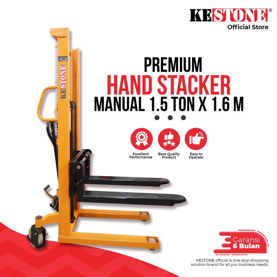 Jual Hand Stacker Manual 1 5 Ton X 1 6 Meter PREMIUM Hand Lift