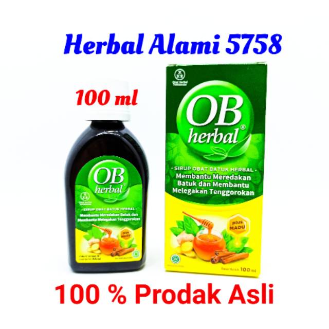 OB Herbal Plus Madu Syrup 100ml SirupObat Batuk Herbal Sirup OB Herbal