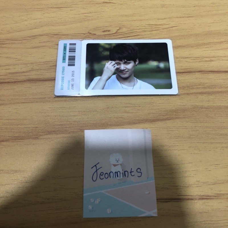 [BOOKED] BTS 2nd Muster Zipcode 22920 Suga Photo Ticket