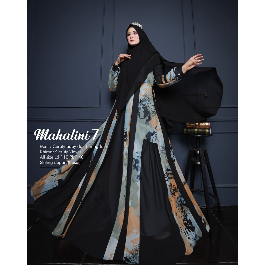 Khadijah Humaira Gamis Syari Ceruty Babydoll Mahalini7