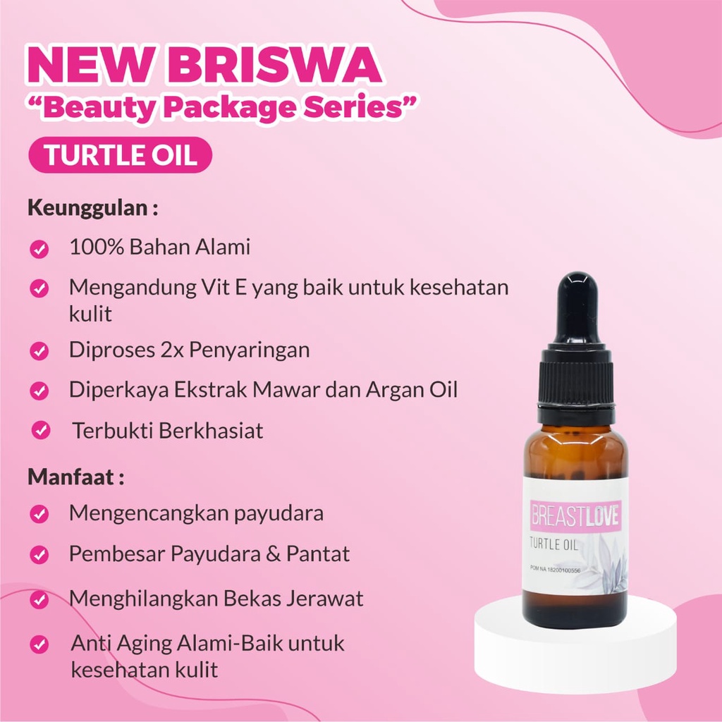 New Briswa - Beauty Package Minyak Bulus &amp; Sabun Argan &amp; Rose Essential Oil Pembesar Payudara Bokong Cerahkan Wajah Hilangkan Bekas Jerawat Flek Hitam