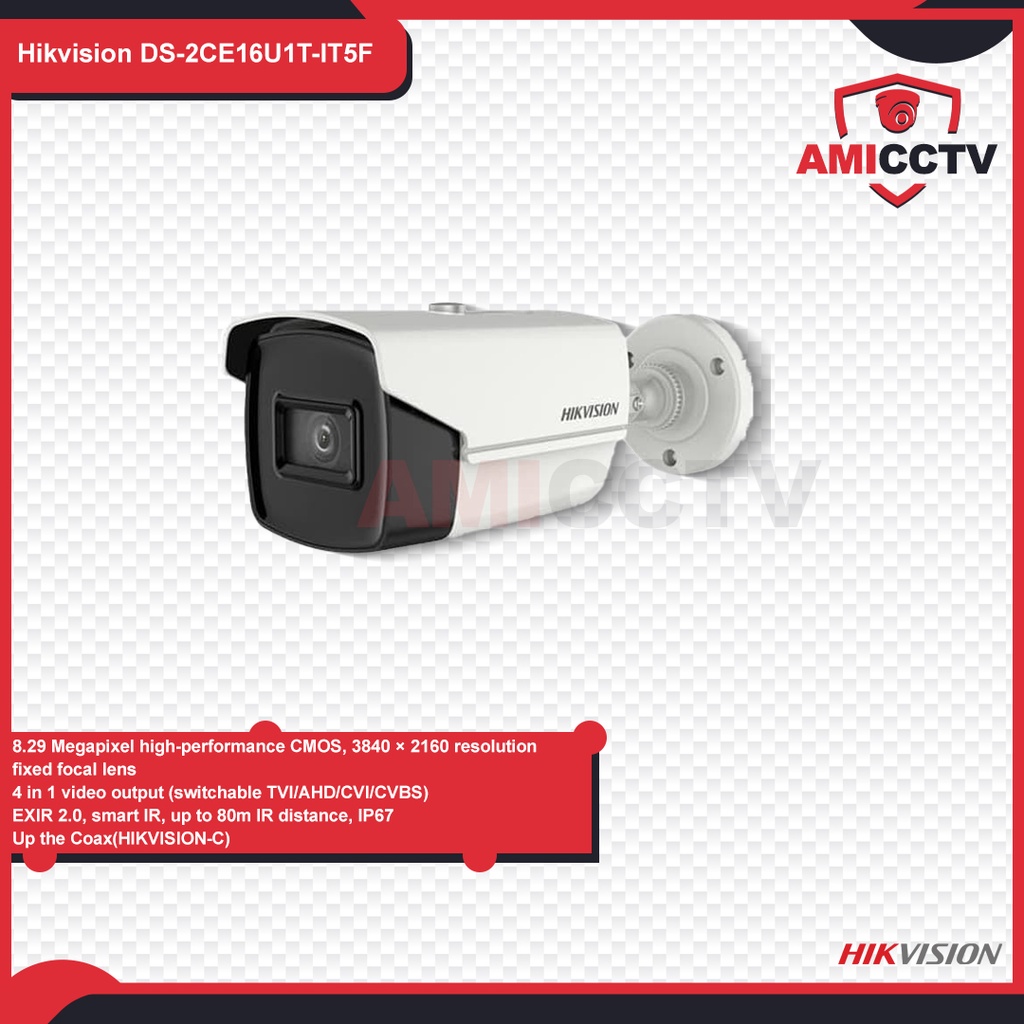 Camera CCTV Hikvision 8,3MP Outdoor DS-2CE16U1T-IT5F