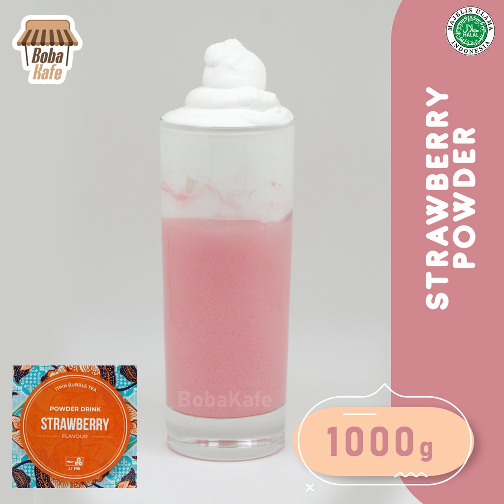 

Bubuk Minuman Rasa - Strawberry Milk Powder 1000gr (Merk ITPIN)