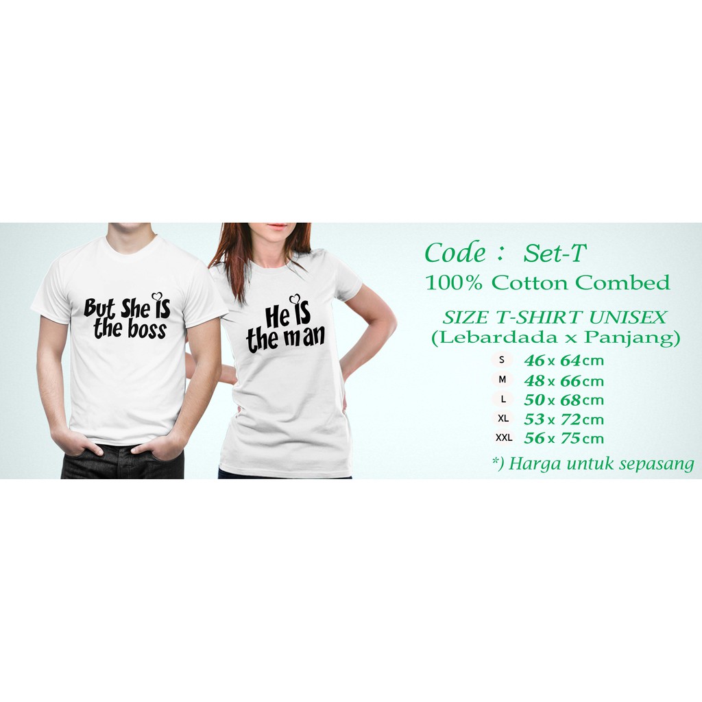 [FREE NAMA !!]  Kaos Couple Premium Quality - Get 2pcs!!