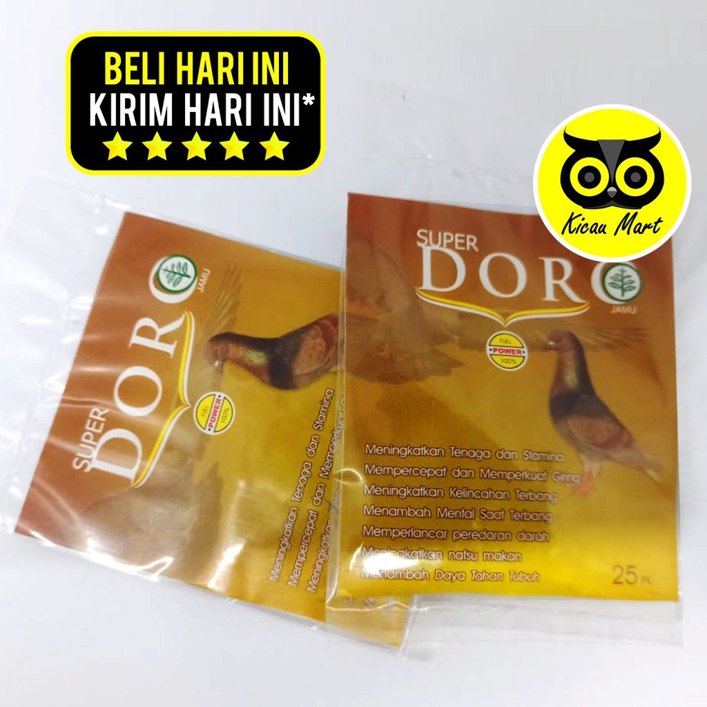 SUPER DOR JAMU MERPATI BALAP PIL GIRING KEKET TERBANG PENGUAT OTOT VITAMIN DAYA TAHAN TUBUH SPRDR