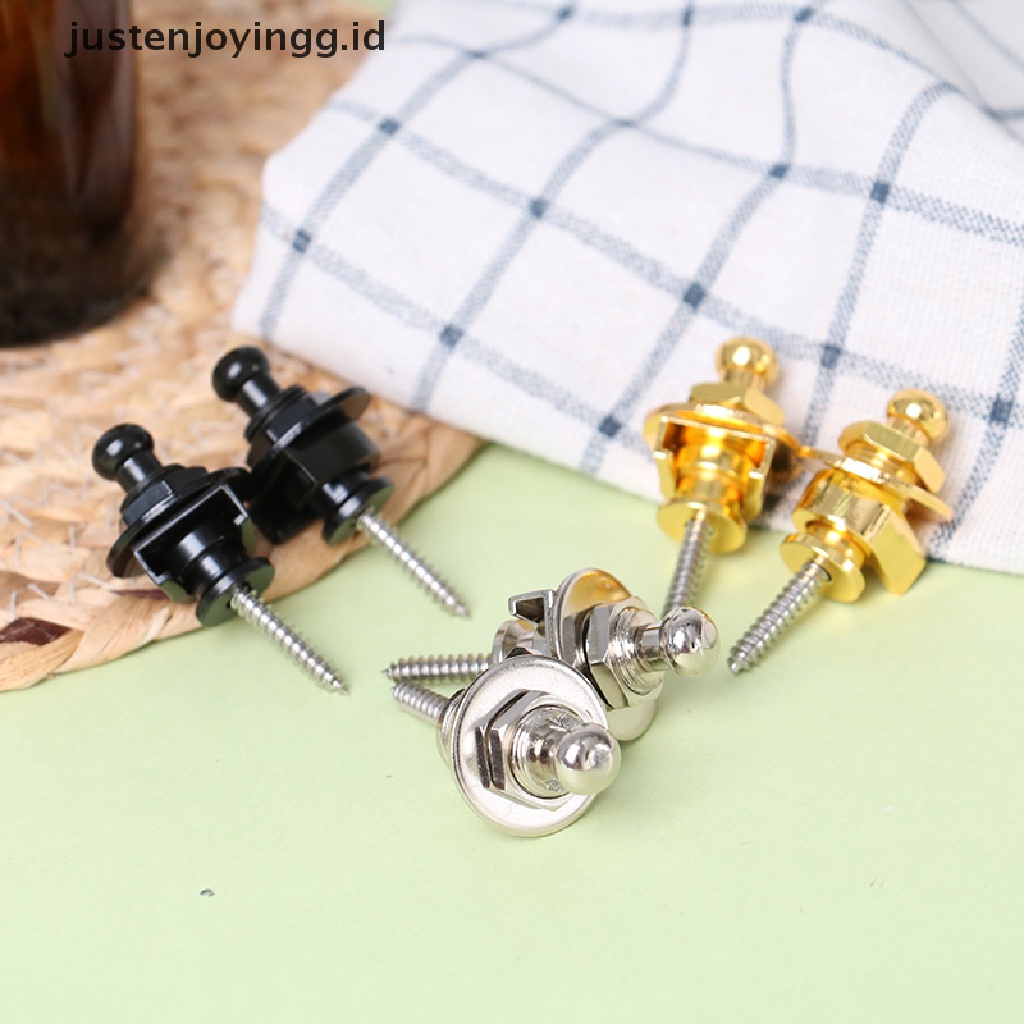 2 Pcs Straplocks Button Locks Untuk Gitar Akustik Elektrik