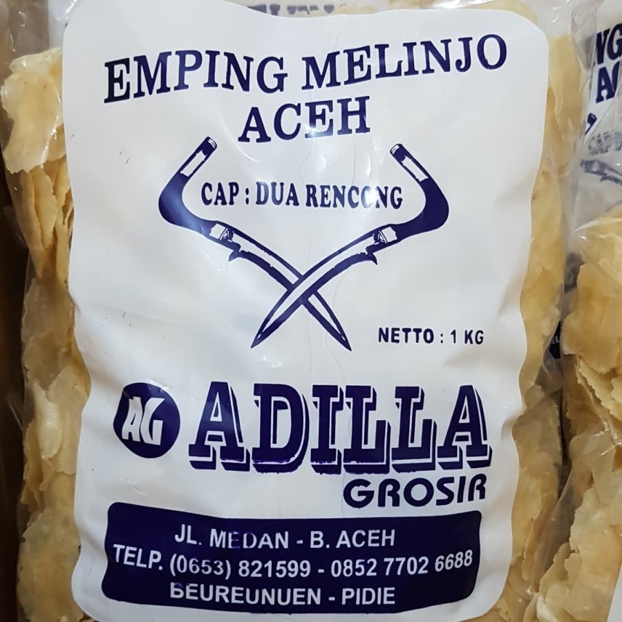 Emping Aceh 1kg Tipis Kualitas Super Grade A Melinjo Aceh Super Tipis