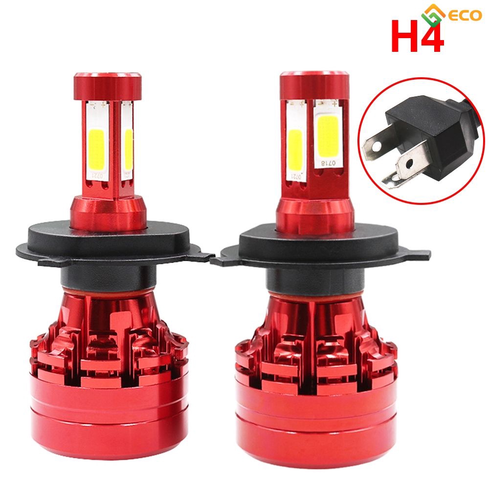  Lampu Depan Mobil LED H4 HB2 9003 100W 28000LM 6000K 4 