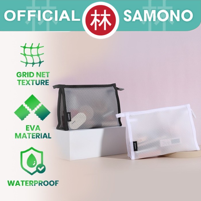 Samono SMB003 Pouch Kosmetik Organizer Dompet Jaring Serbaguna