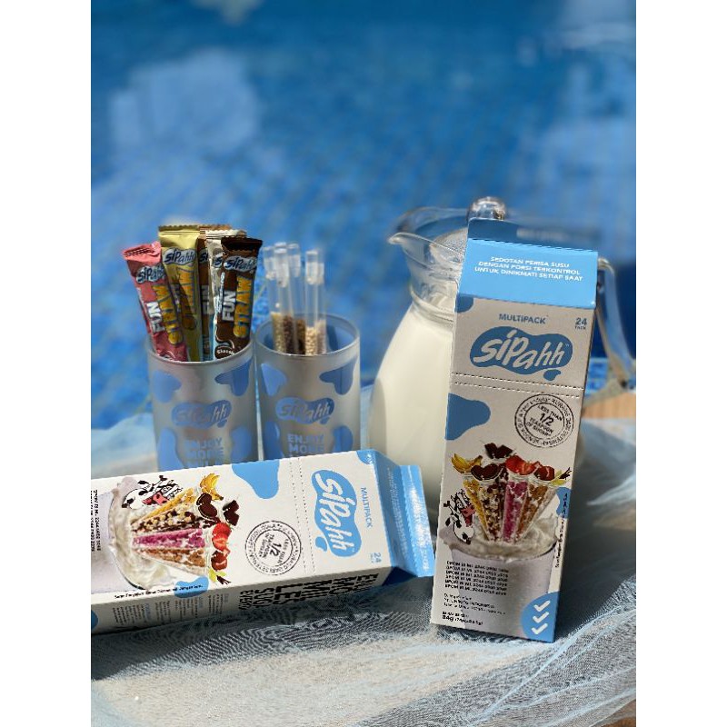 Sipahh Fun Straws (1 pack isi 24 sedotan) Sedotan Unik Pemberi Rasa Untuk Susu