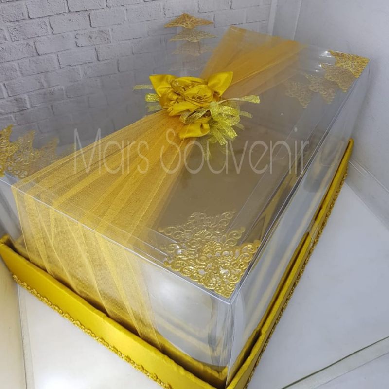 

Kotak Hantaran - Seserahan Mika Tile 1 Set Isi 4 Box UK Sedang-