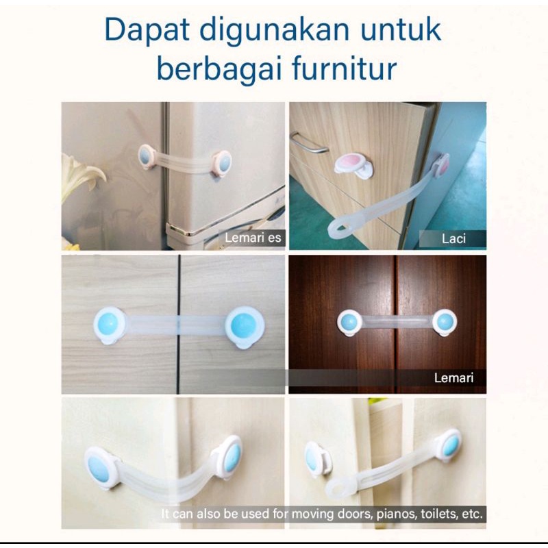 Kunci Pengamanan Laci Pengunci Kulkas Safety Lock