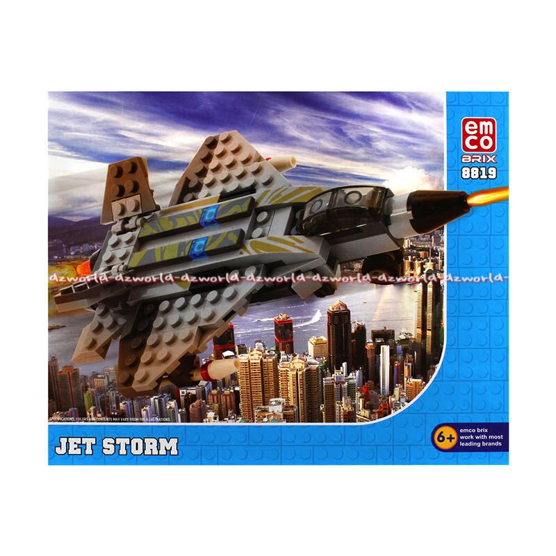 Emco Jet Storm 8819 Mainan Brix Mainan Blok Mainan Puzzle Bentuk Pesawat Jet Tempur