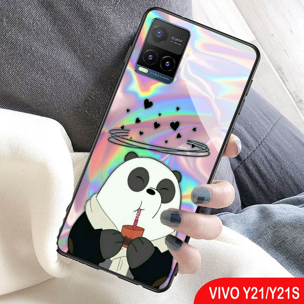 [A09] Softcase Glass Kaca Vivo Y21 2021 Y21S /Casing Handphone Vivo Y21 2021 Y21S / Case Hp Vivo Y21