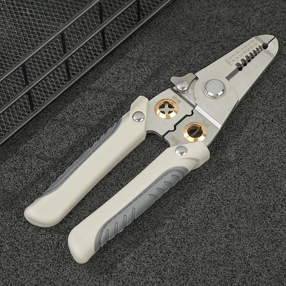 Suyo Wire Stripper Alat Pengerjaan Tahan Lama Non-Slip Grip Handle Crimper Pincers