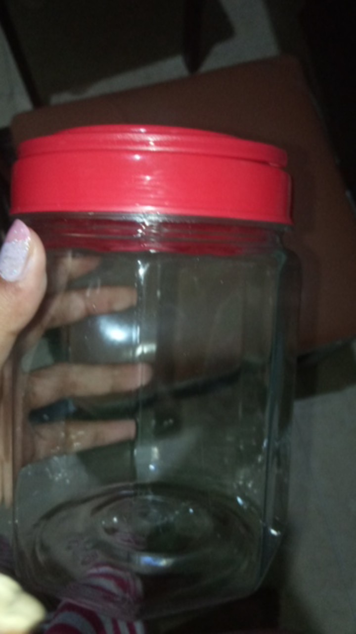 Toples/jar Plastik Gagang/ Hexagonal/segi Delapan 1 Liter