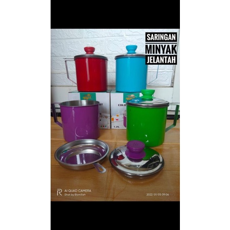 Oil pot / saringan minyak jelantah warna terlaris