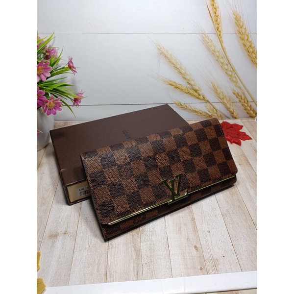 Dompet Lv Wanita Model Sodok Terbaru Import Free Box