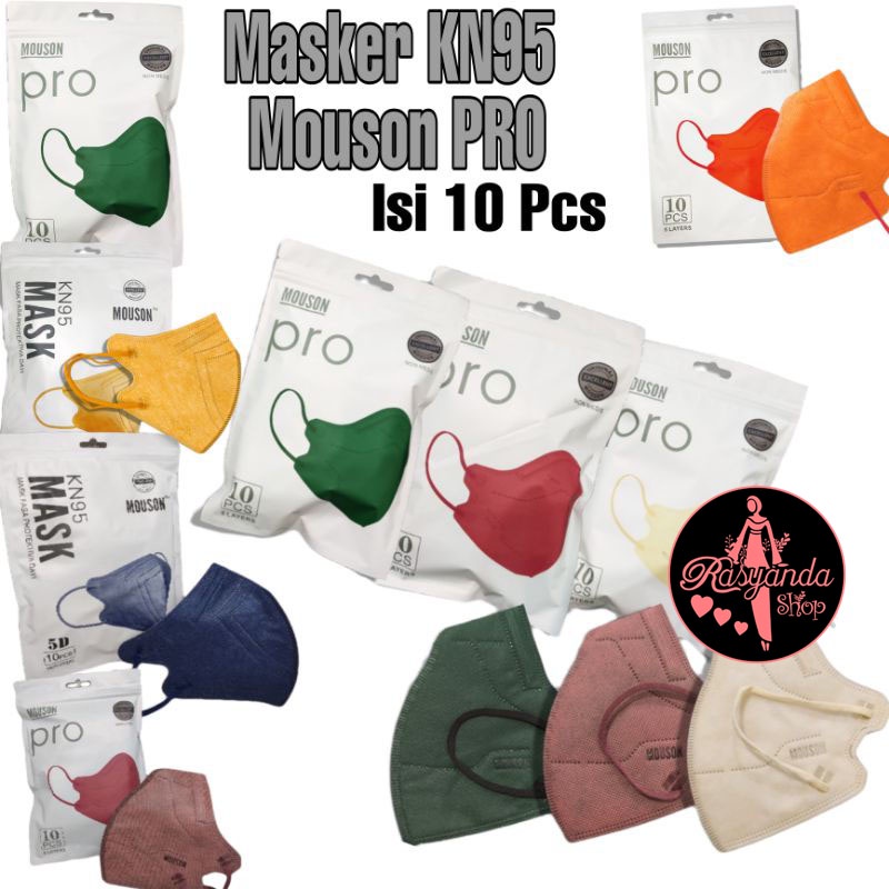 Kn95 KN 95  Pro Mouson  Wemask 5D Mix Soft Warna Warni  Hitam Putih 5 PLY Prptective Disposable FaceMask Isi 10 pcs