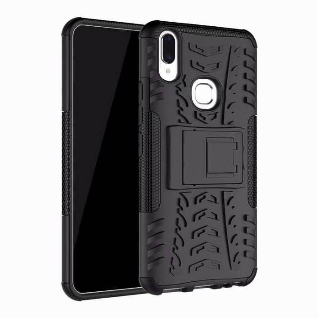 Rugged armor robot Vivo V9 stand hard back case casing cover kick standing