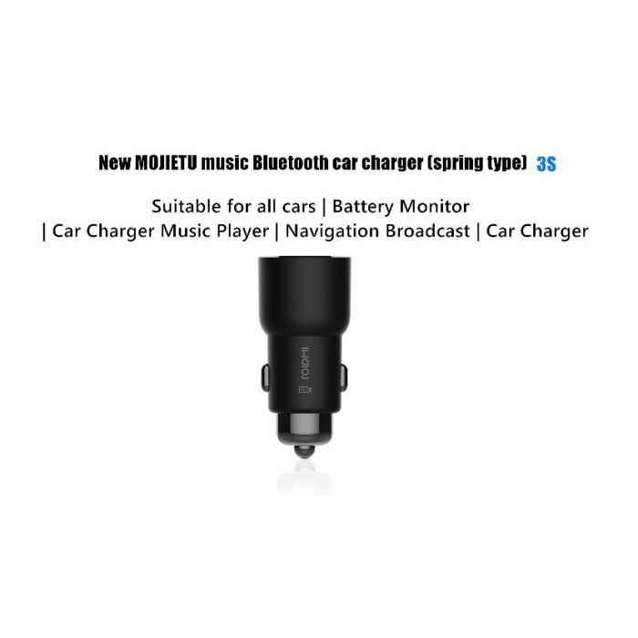 MOJIETU ROIDMI 3S - Smart Car Charger BFQ04RM - Charger Mobil dengan Bluetooth FM Transmitter