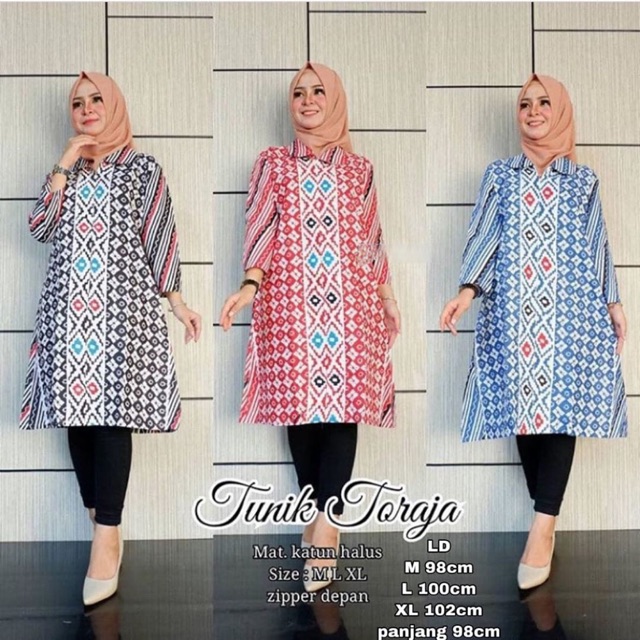 Tunik toraja batik solo atasan toraja batik dress toraja batik baju batik toraja