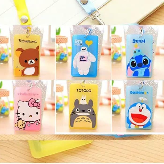 

Gantungan Kartu ID Name Card Silikon Karakter Name tag Holder Lucu