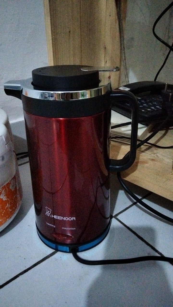 Heenoor Teko Listrik/mug Pemanas Air Stainless Steel 304 Tahan Panas Pembuat Kopi Teh Hn-28 2l