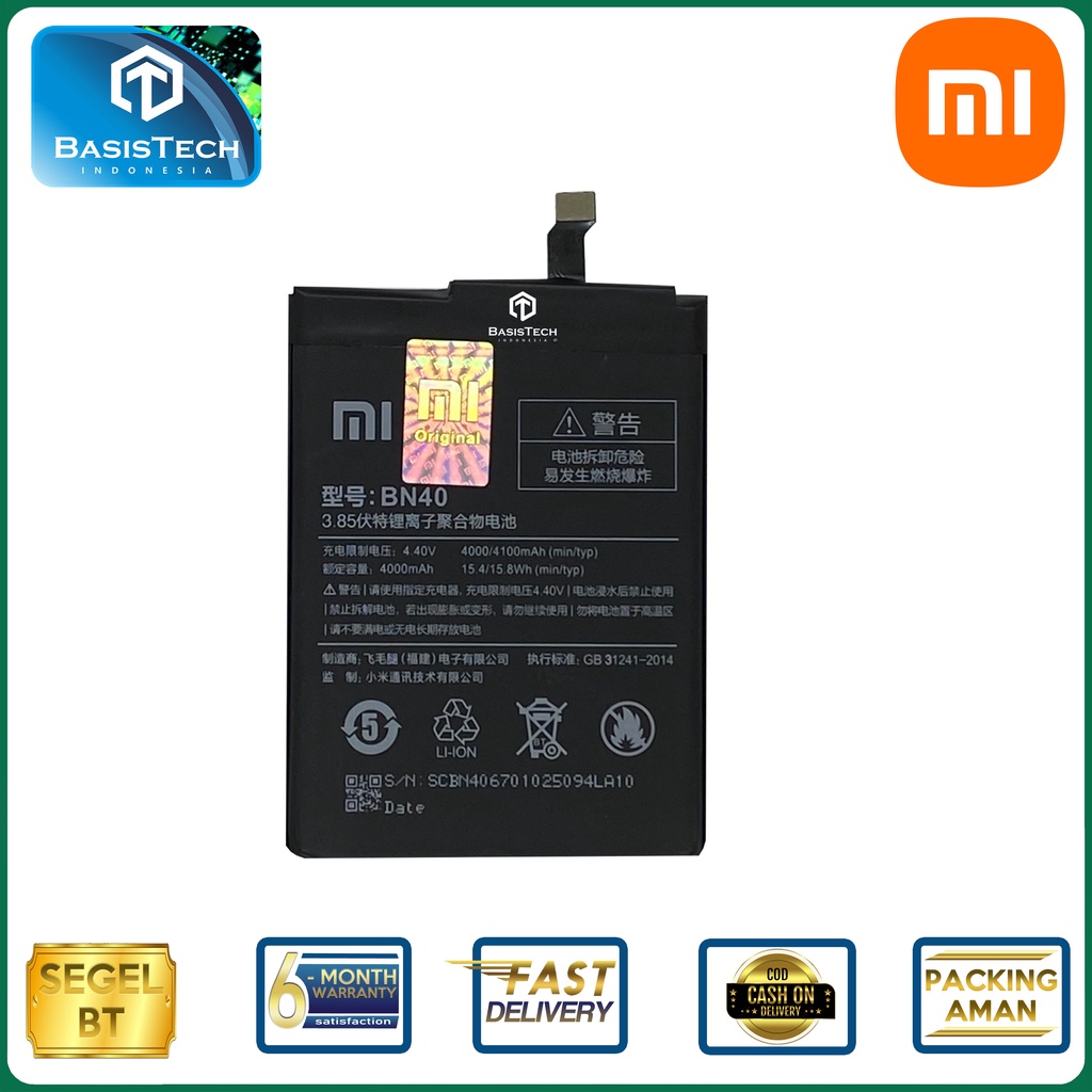 BATERAI XIAOMI REDMI 4 PRIME - XIAOMI REDMI 4 PRO - BN40 - ORI99