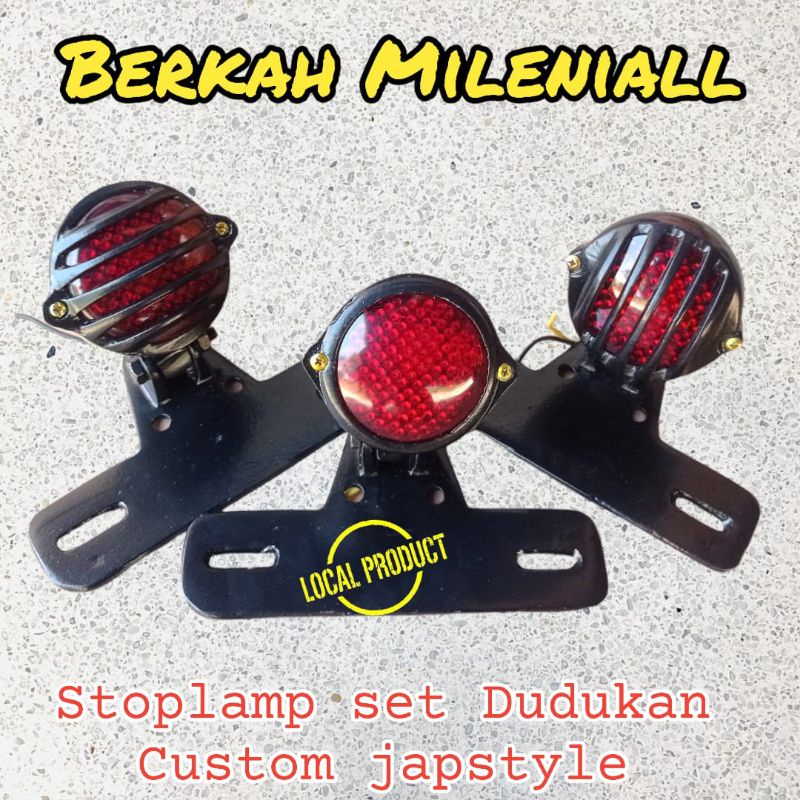 Lampu stoplamp belakang custom japstyle caferacer bratstyle w175 xsr155 scrambler dll