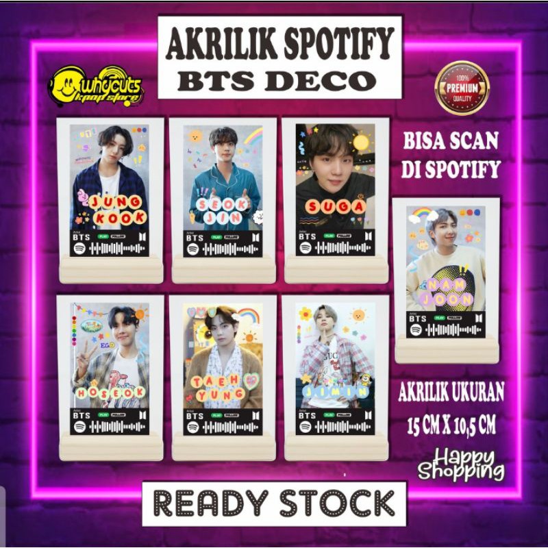 AKRILIK BTS DECO SPOTIFY (READY STOK BARU)