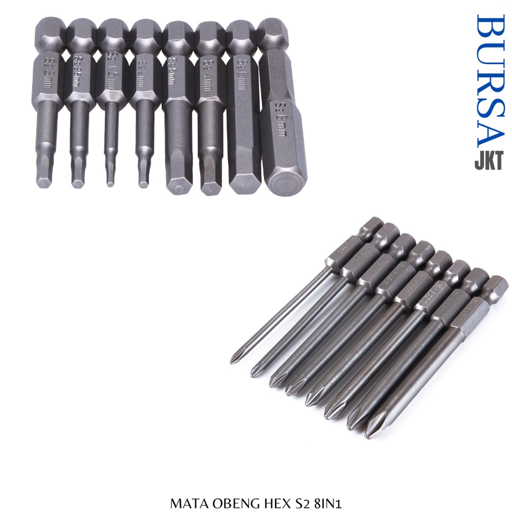 MATA OBENG TORX BITS SET MAGNETIC HEX SHANK S2 1/4