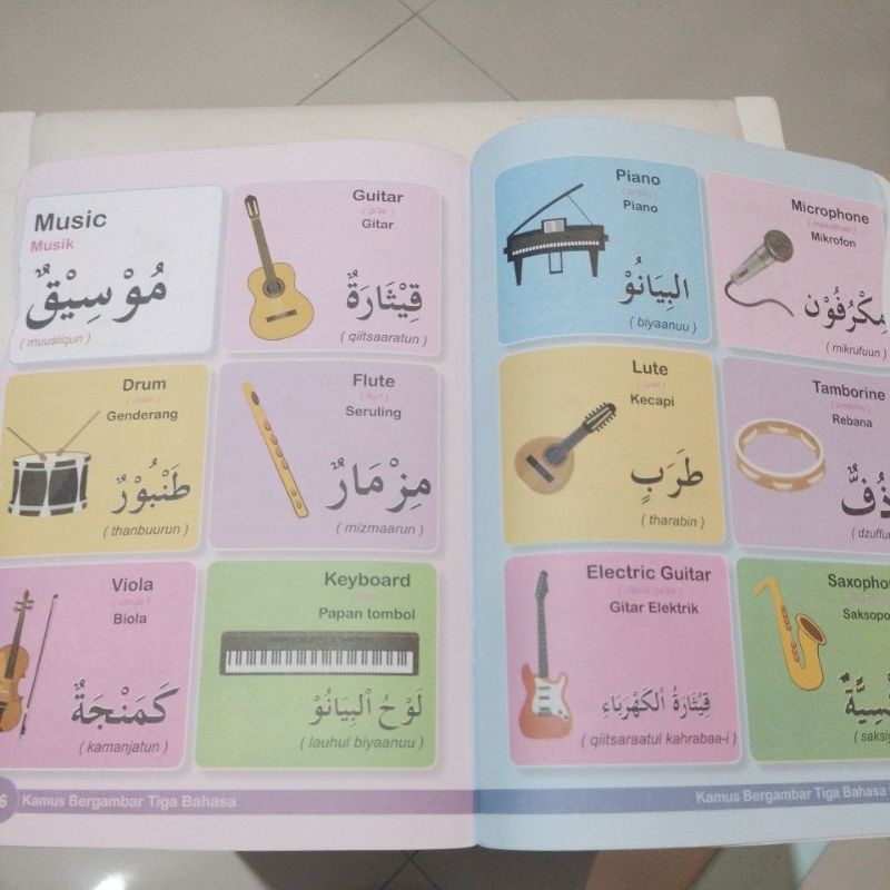 buku kamus bergambar 3 bahasa 32 halaman