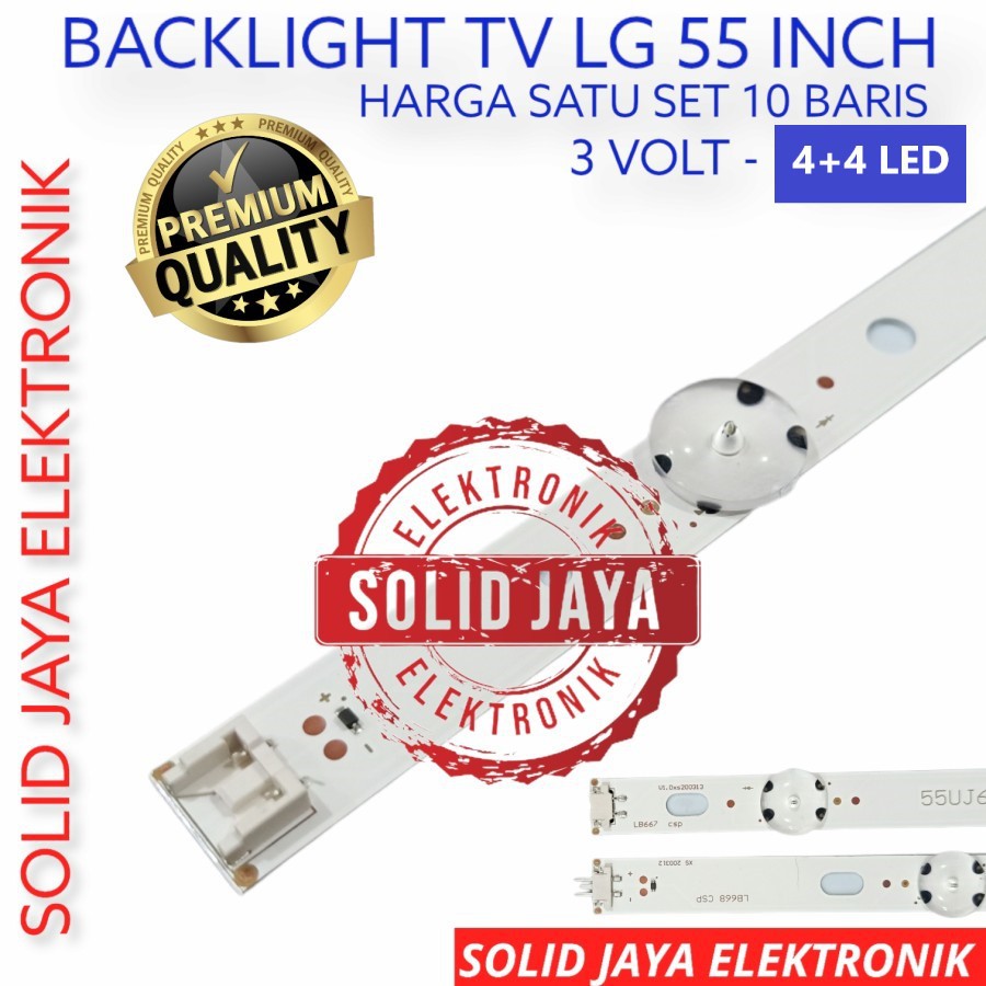 BACKLIGHT TV LED LG 55 INC 55UJ632 55UJ652 T 55UJ632T 55UJ652T 55UJ LAMPU BL LG 8K 8 KANCING K 10 STRIP BATANG 55INCH 55INC 55IN 55 INCH IN LG BACKLIGHT