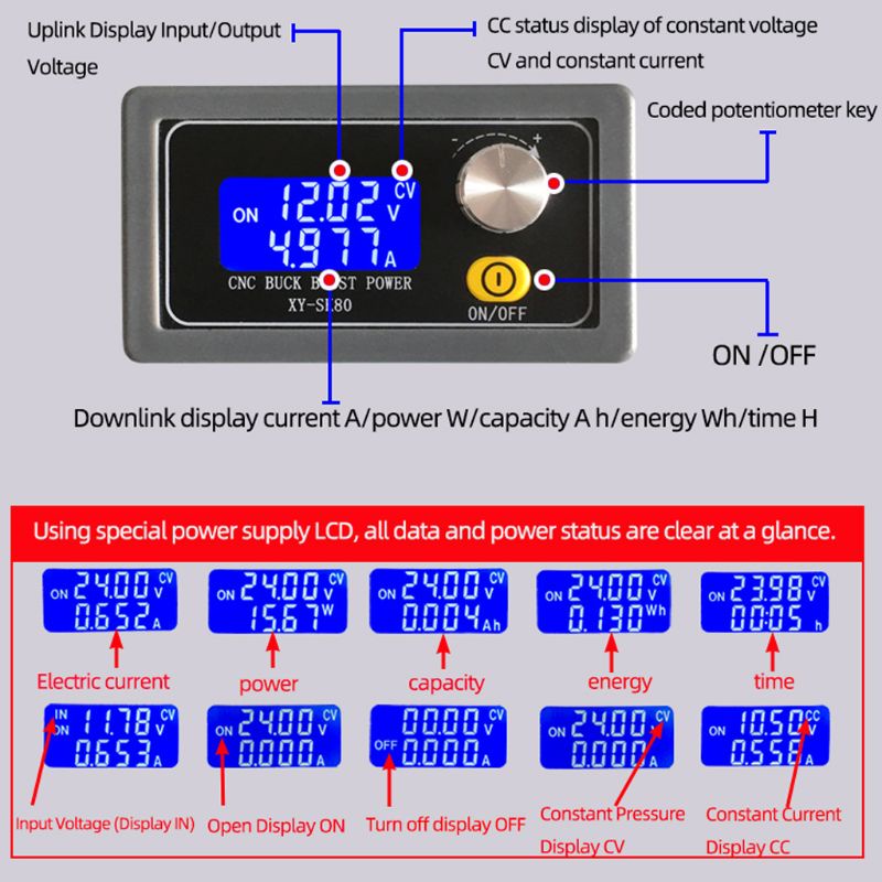 Btsg Dc Boost ConverterPower Module Adjustable Regulated Laboratorium Power Supply