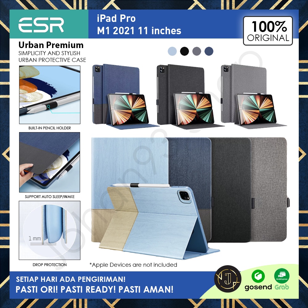 ESR Case iPad Pro 2021 (M1) 11 Urban Premium Folio Pencil Holder