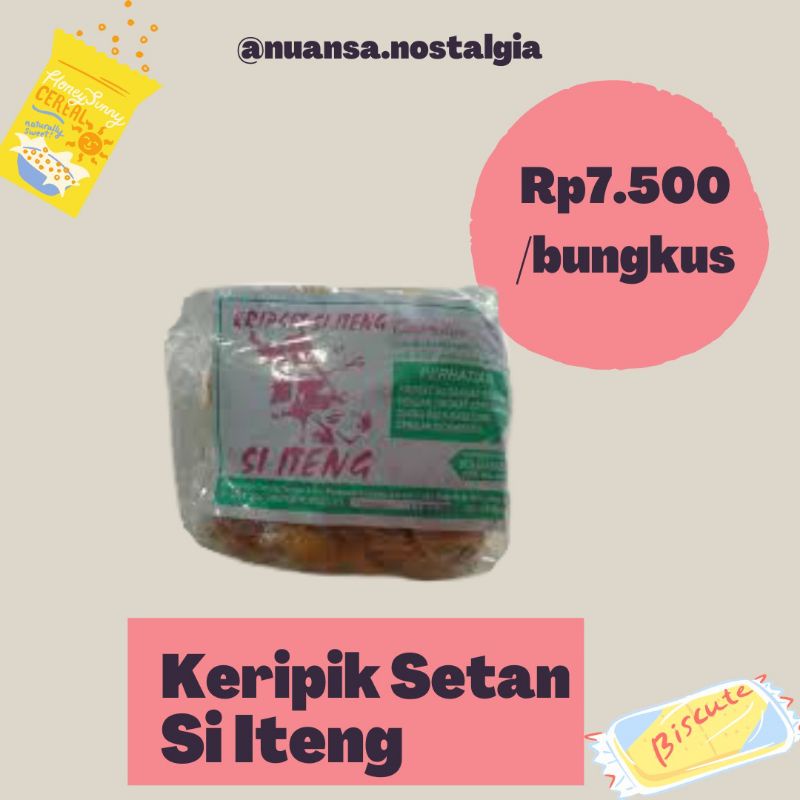 

TERMURAH! Kripset - Keripik Setan Si Iteng (Pedas & Asin)