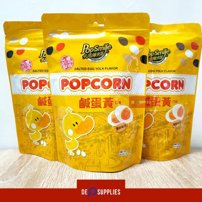 

PopSmile Popcorn Salted Egg Yolk 80gr - Pop Corn Rasa Telur Asin Telor