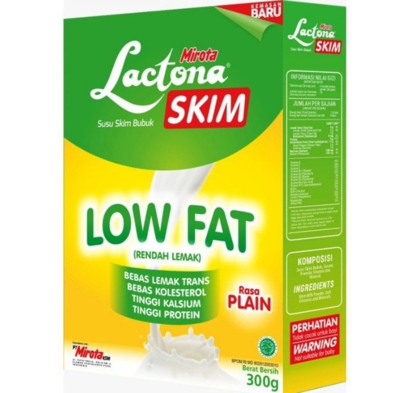 

Lactona Skim Low Fat Susu Skim Bubuk Rendah Lemak 300g