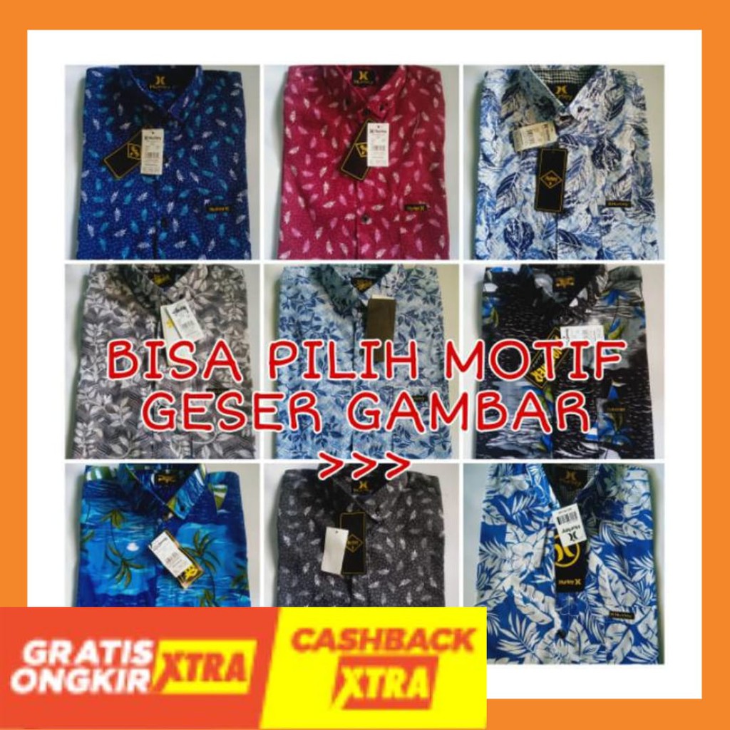 STYLE KOREA KEREN IMPORT MURAH ORIGINAL BISA COD / Kemeja surfing pria lengan pendek cowok cewek /