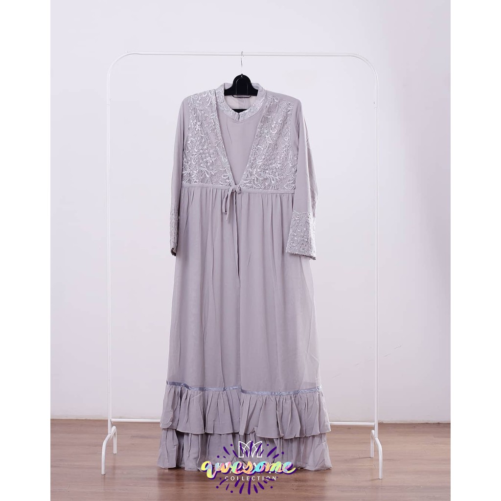 PROMO LONG GAMIS PESTA / LONG GAMIS CERUTI MIX TULLE SPYDER / GAMIS PESTA