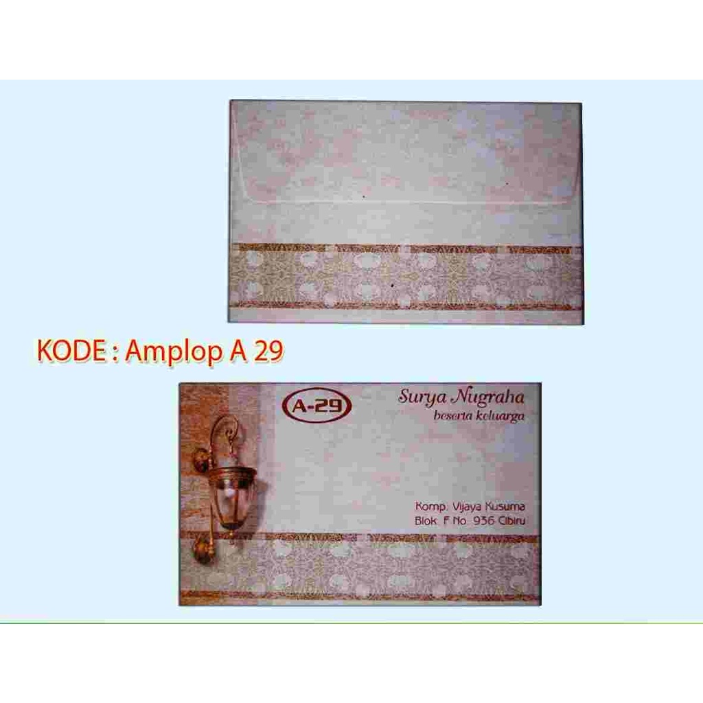 

Blangko Amplop Motif A 29 Murah isi 50