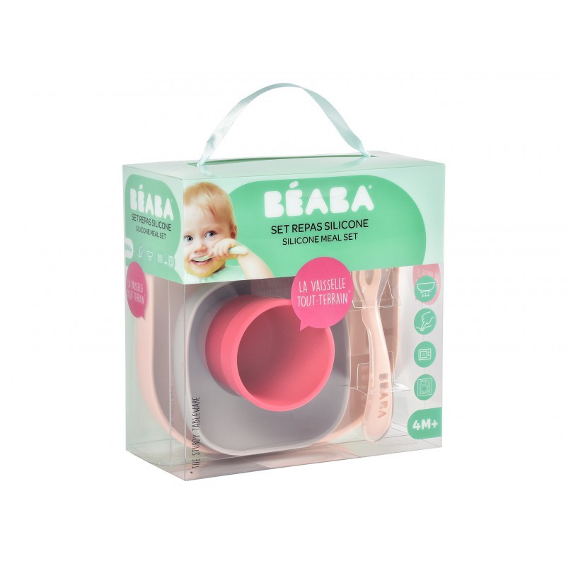 Beaba Silicone Meal Set - Pink