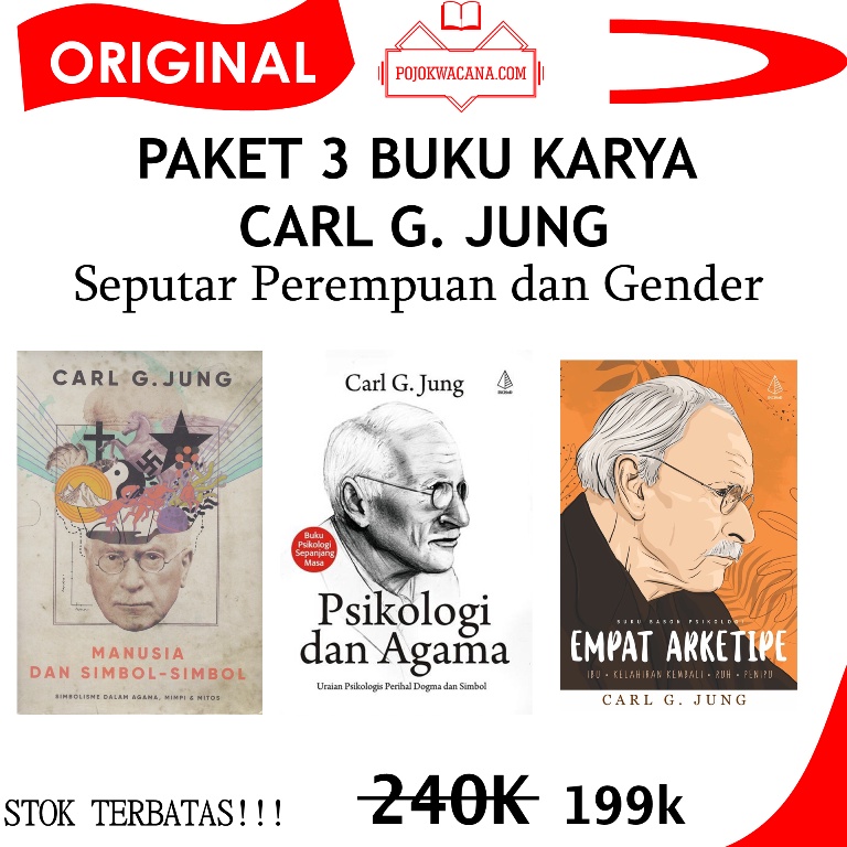 Jual Original Paket 3 Buku Psikologi Carl Gustav Jung Psikologi Dan