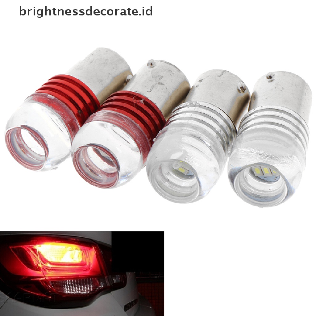 2pcs Lampu Led 3smd 1156 Warna Merah Putih Untuk Sein Mobil