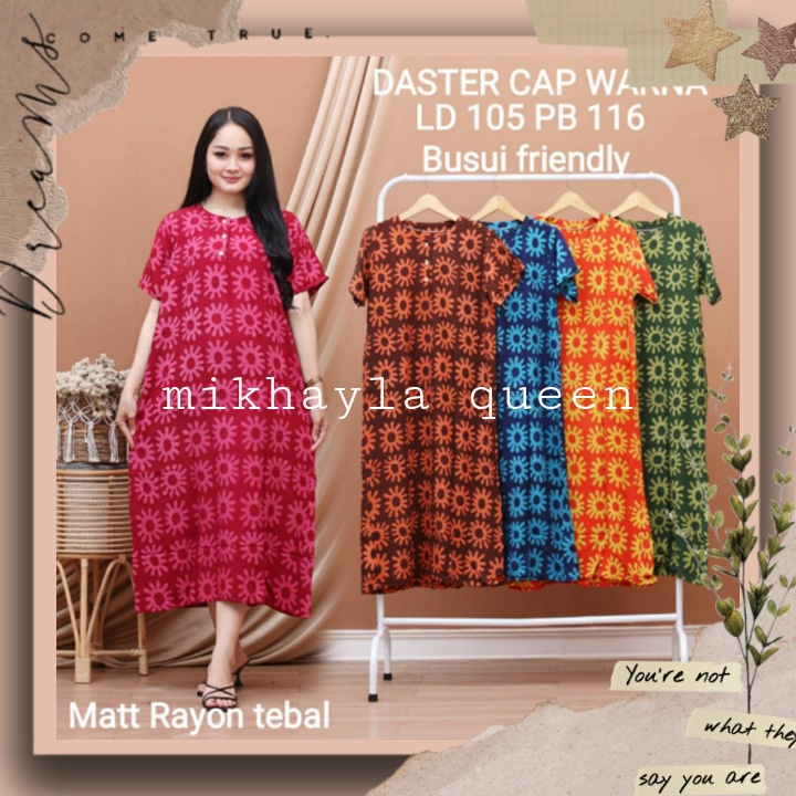 Daster Longdress Home dress Busui Chibi Batik Cap Pekalongan Premium Terbaru Asli Rayon Panjang Leng