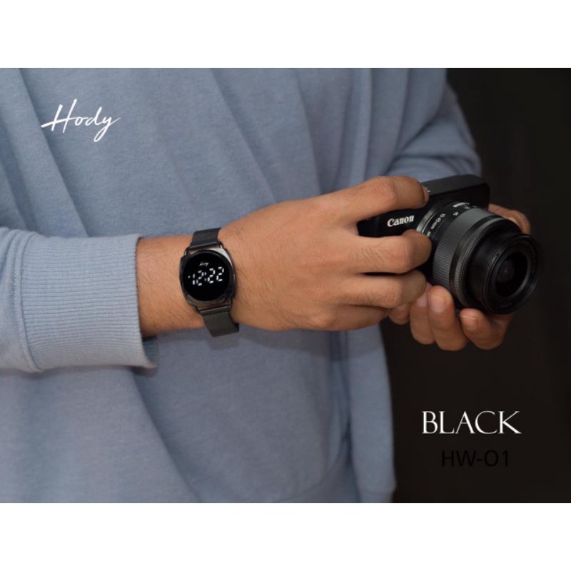 Ready Hody Watch HW-01 Garansi Original Digital Jam Tangan Hody Digital Touch Screen Magnetic Bukcle Tali Rantai Pasir Jam Tangan LED Jam Tangan Wanita TERLARIS BEST SELLER Jam Tangan Pria Universal HW 02-6