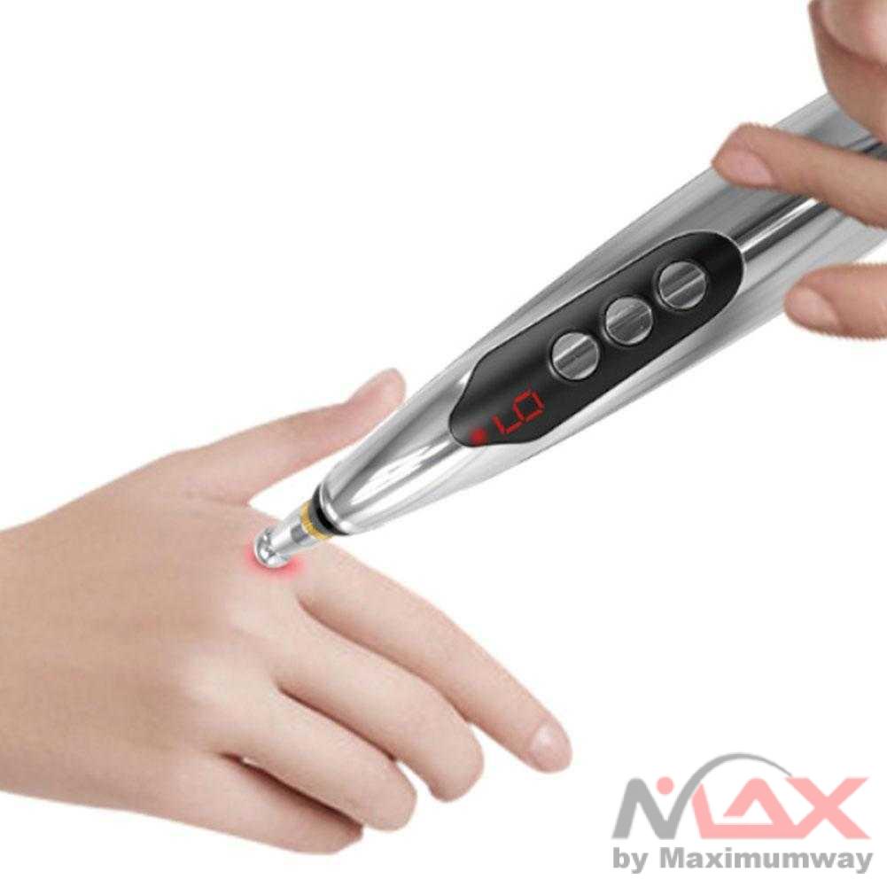 LANBENA Alat Akupuntur Magnetic Therapy Pen Massager 9 Gears - W-912R Warna Silver