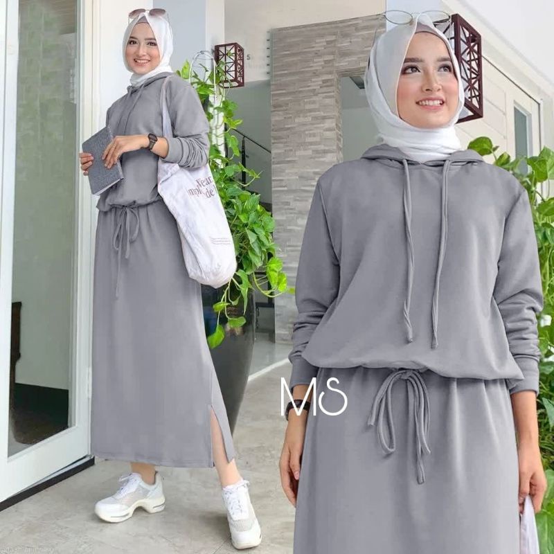 SET ROK ALEXA, BABYTERRY, GAMIS HIJAB MUSLIM, SETELAN, 2 UKURAN