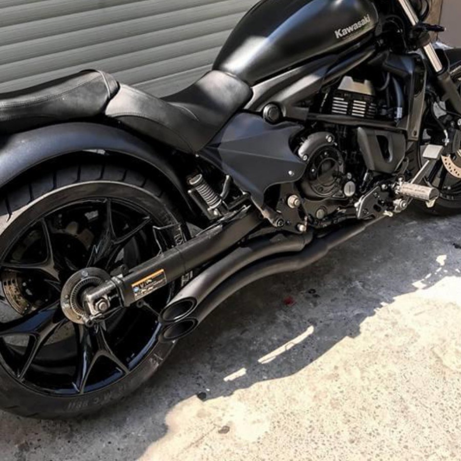 Knalpot Fullsystem Kawasaki Vulcan 650s Model Trudual Double Radius